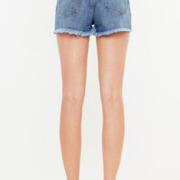 Hazel Blues® |  Kancan Distressed Raw Hem High Waist Denim Shorts - Picture 7 of 8